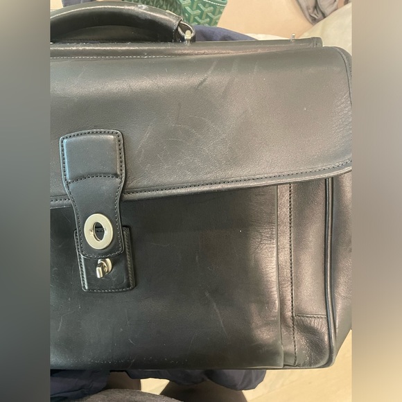 Coach Beekman Barclay Black Leather Messanger Briefcase Bag - Picture 13 of 16